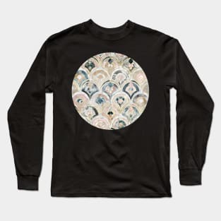 Art Deco Marble Tiles in Soft Pastels Long Sleeve T-Shirt